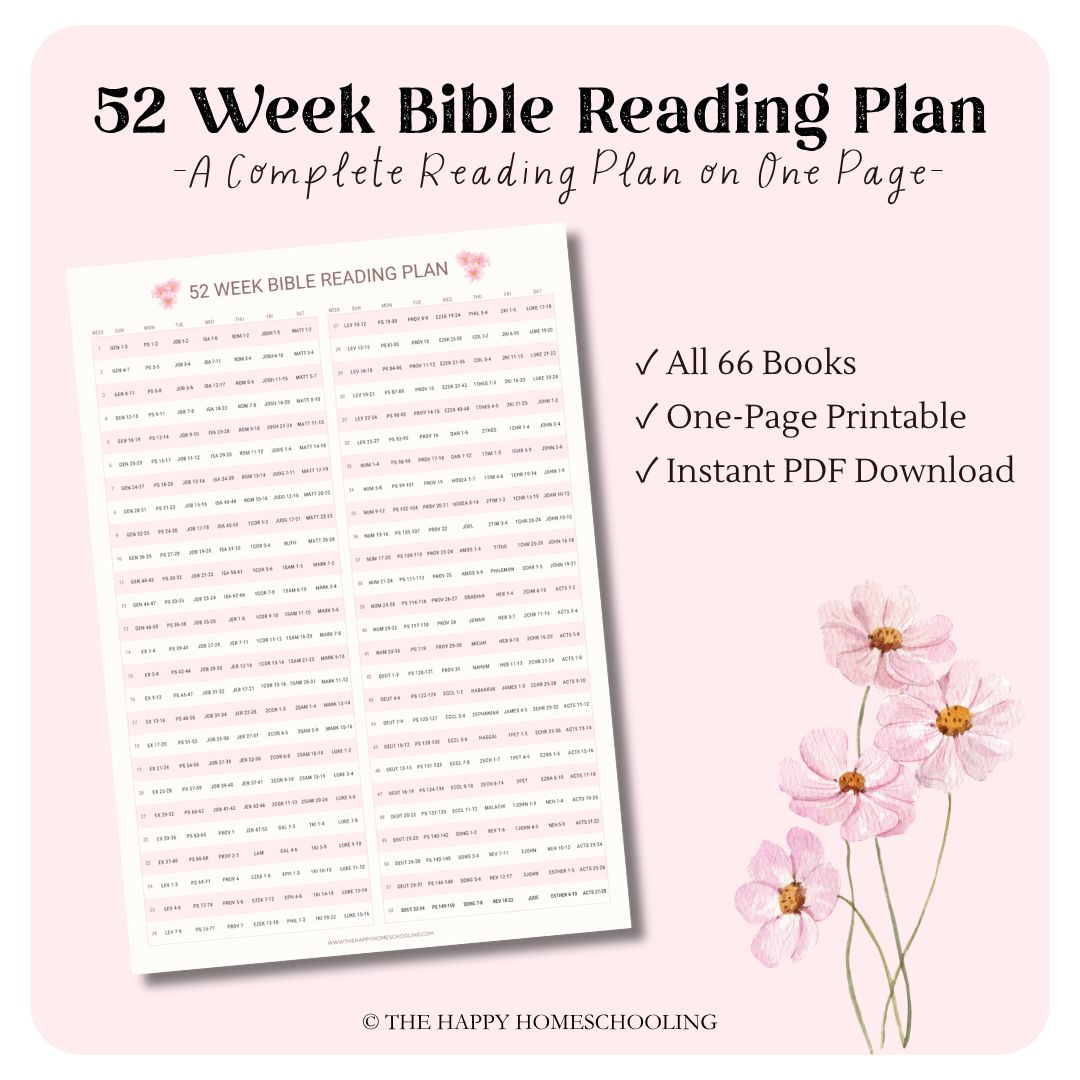 52-Week Bible Reading Plan – Printable PDF